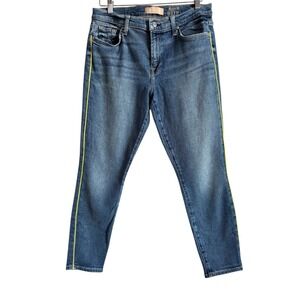 7 For All Mankind Womens Jeans Luxe Vintage The Ankle Skinny Neon Piping Size 31